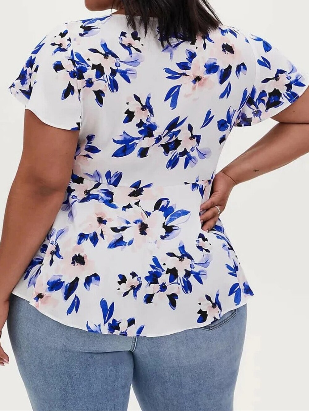 TORRID GEORGETTE PEPLUM BLOUSE